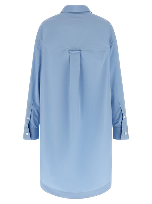 Blue Cotton Midi Dress