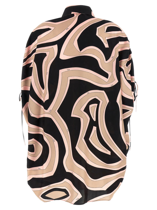 Multicolor Silk Short Dress