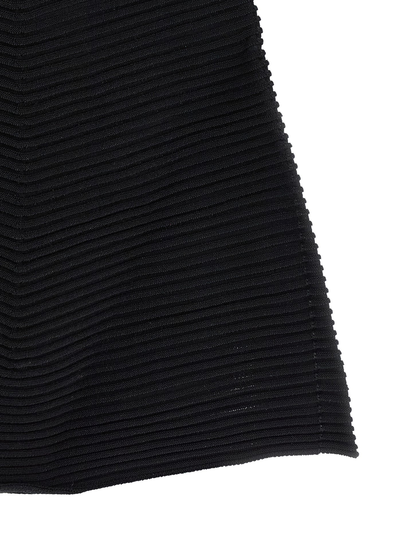 Black Polyester Short Dress