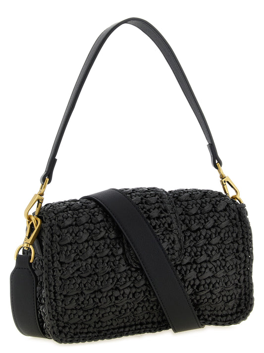 Black Polypropylene Crossbody Bag