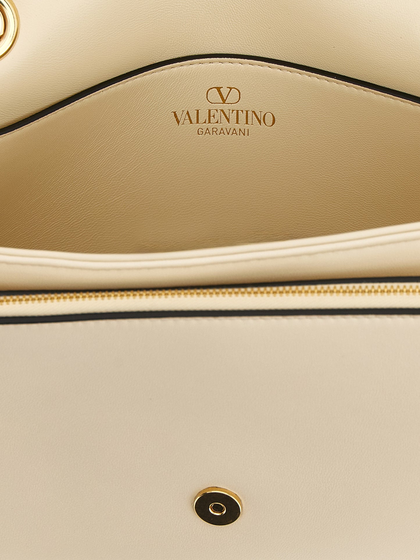White Lamb Leather Shoulder Bag