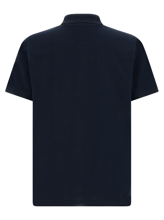 Blue Cotton Polo Shirt