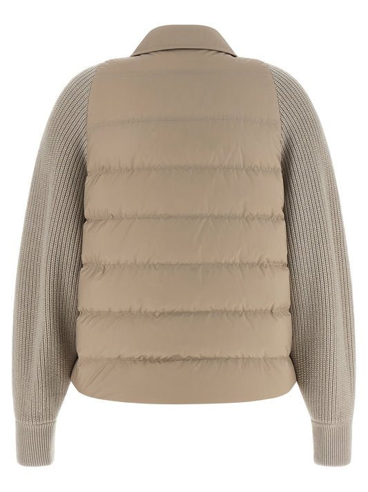 Beige Polyester Shell Jacket
