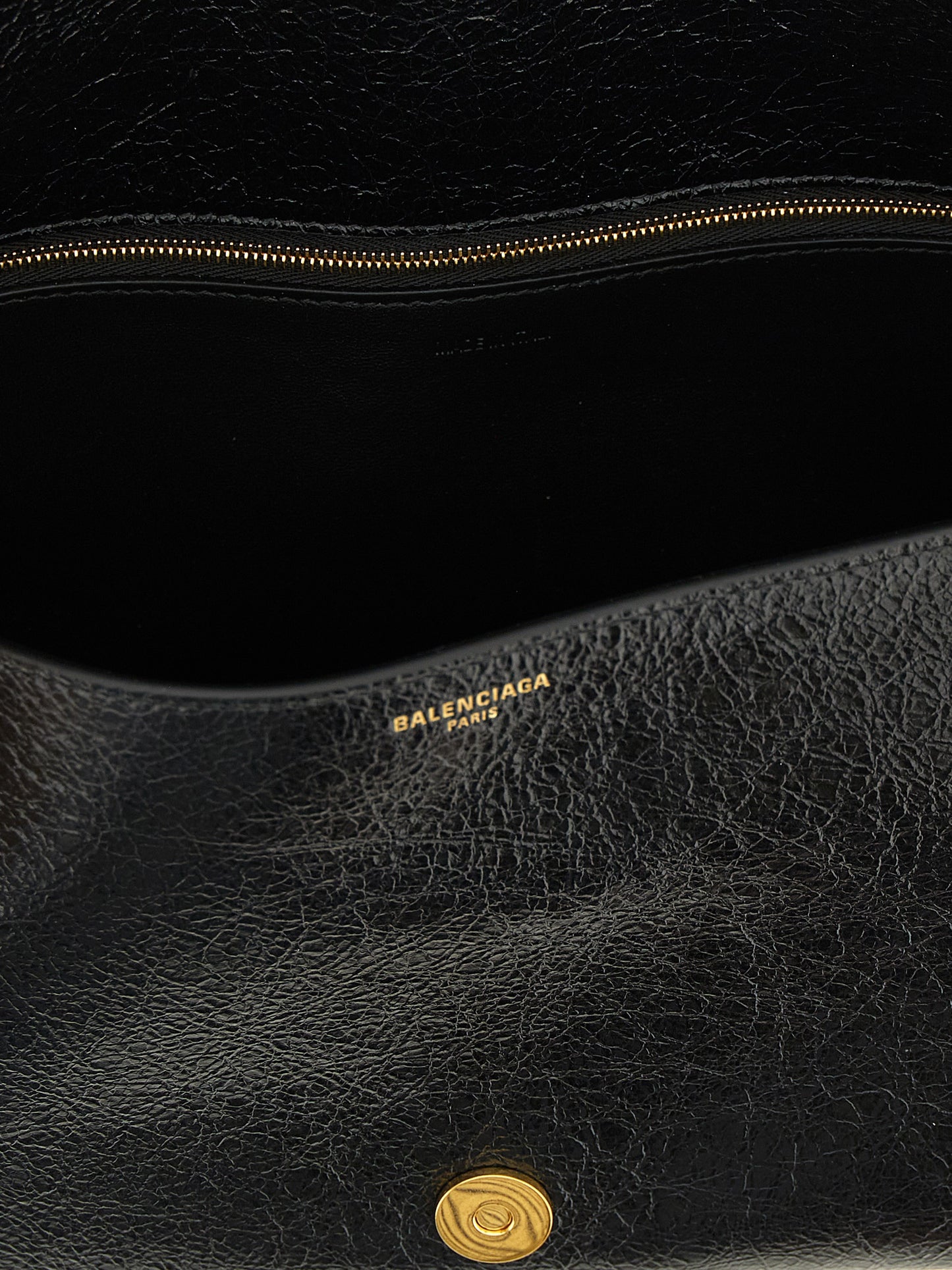 Black Lamb Leather Shoulder Bag