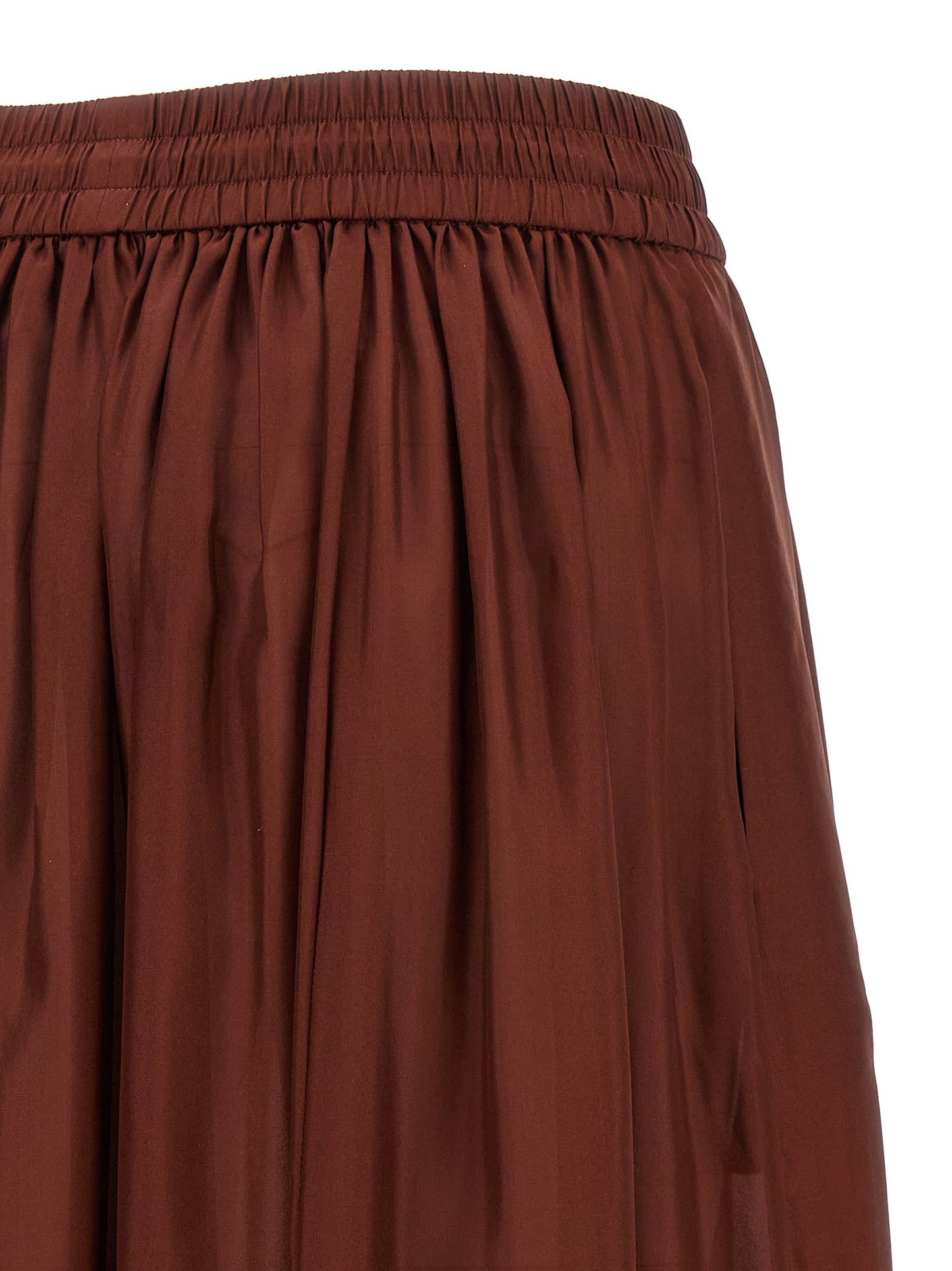 Bordeaux Silk Mini Skirt