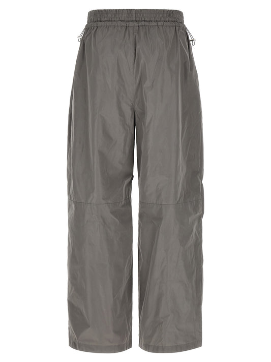 Gray Polyester Athletic Pants