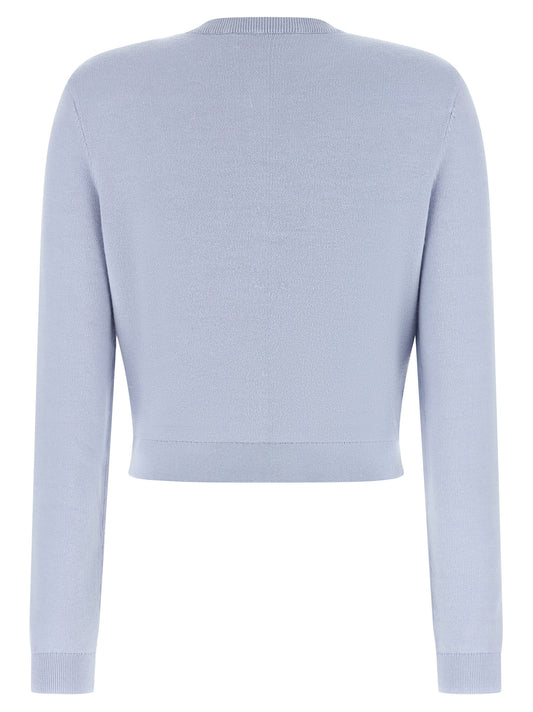 Blue Polyester Cardigan