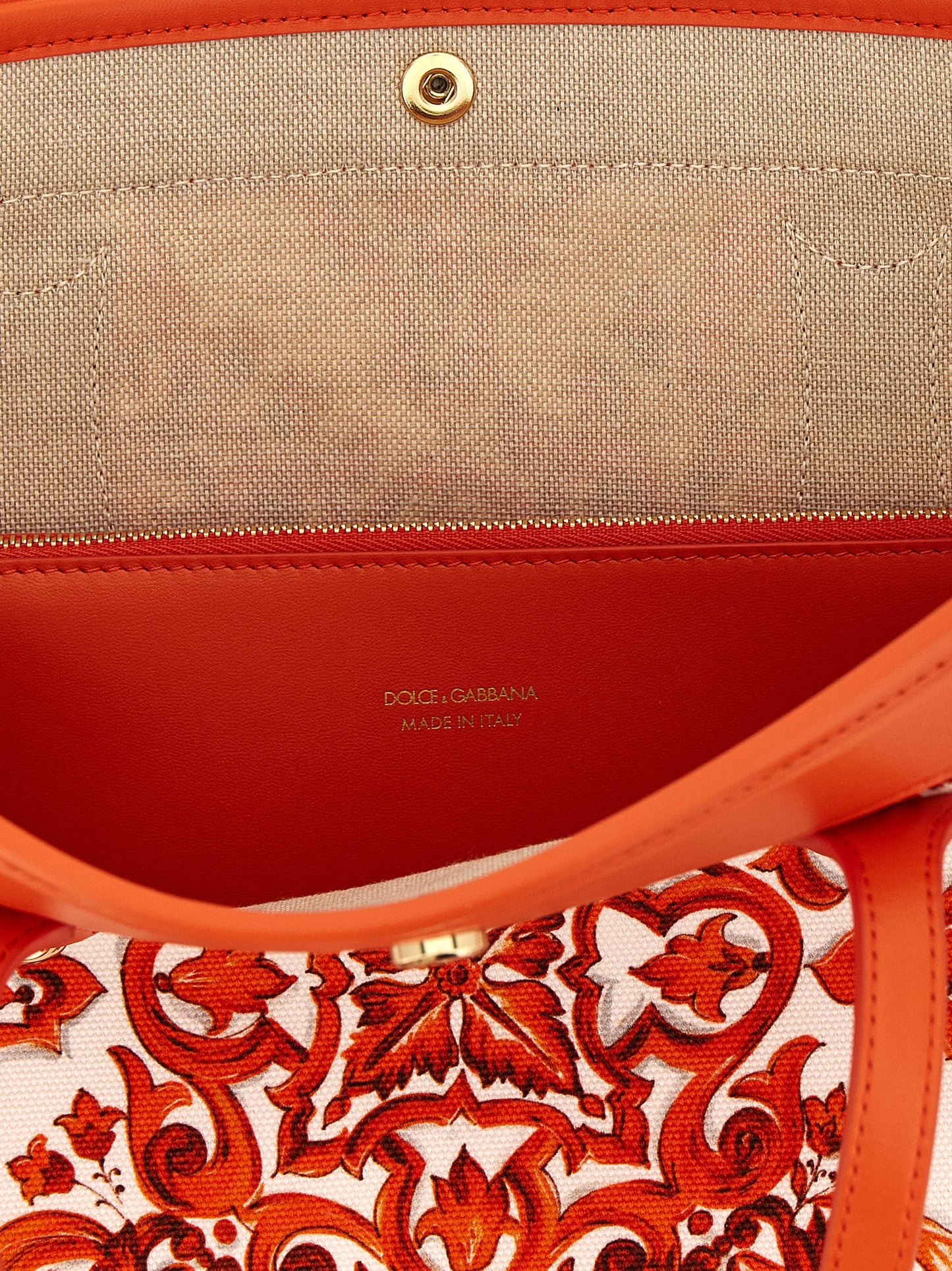 Orange Cotton Tote Bag
