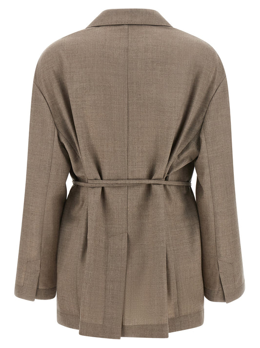 Beige Virgin Wool Blazer