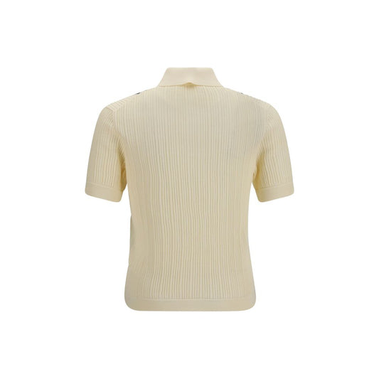 Beige Cotton Polo Shirt