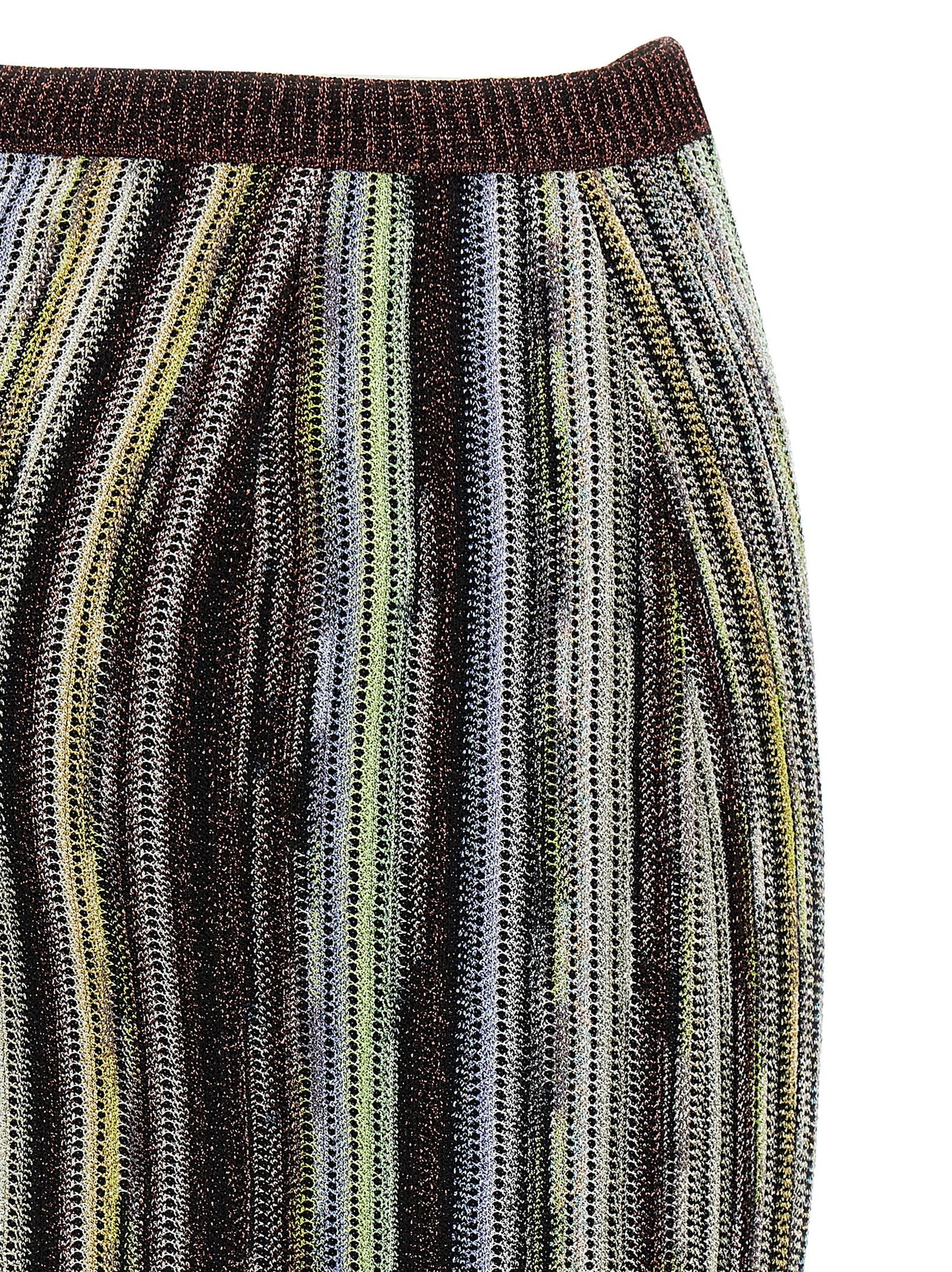 Multicolor Viscose Long Skirt