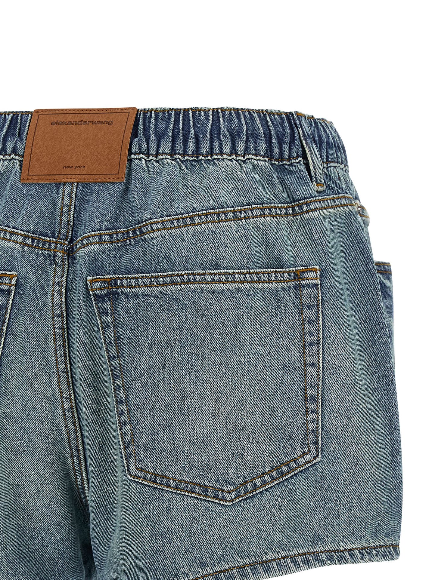 Blue Cotton Bermuda Shorts