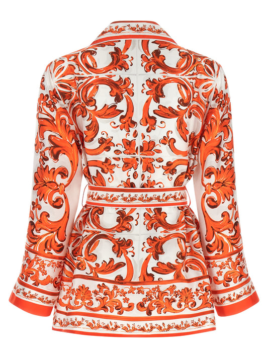 Orange Silk Blouse