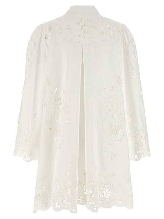 White Cotton Short Dress
