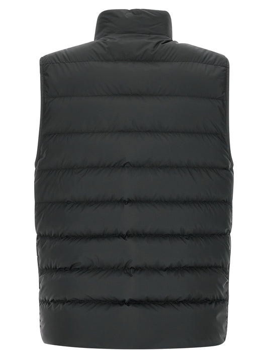 Black Polyester Sleeveless Jacket