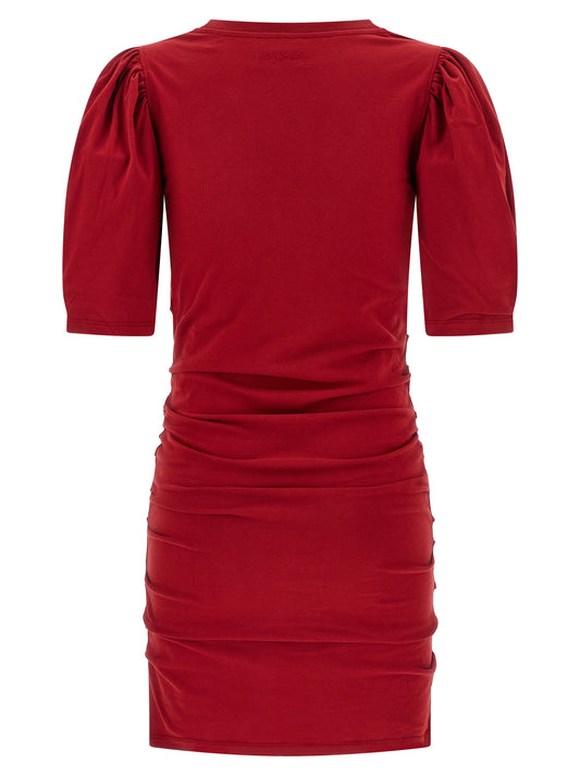 Red Cotton Short Dress