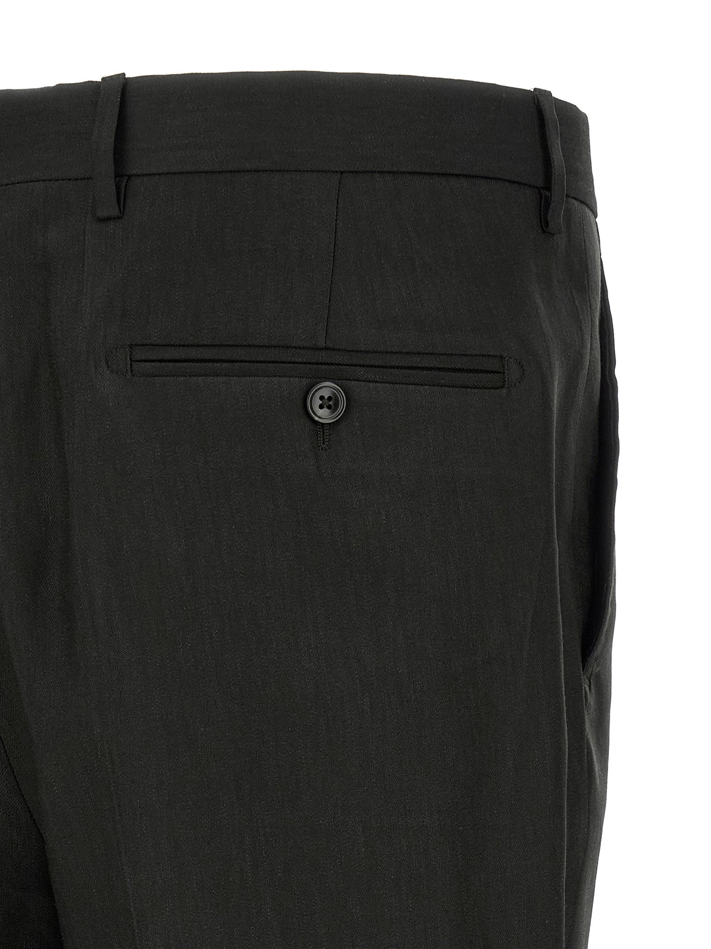 Black Linen Two-Piece Suit