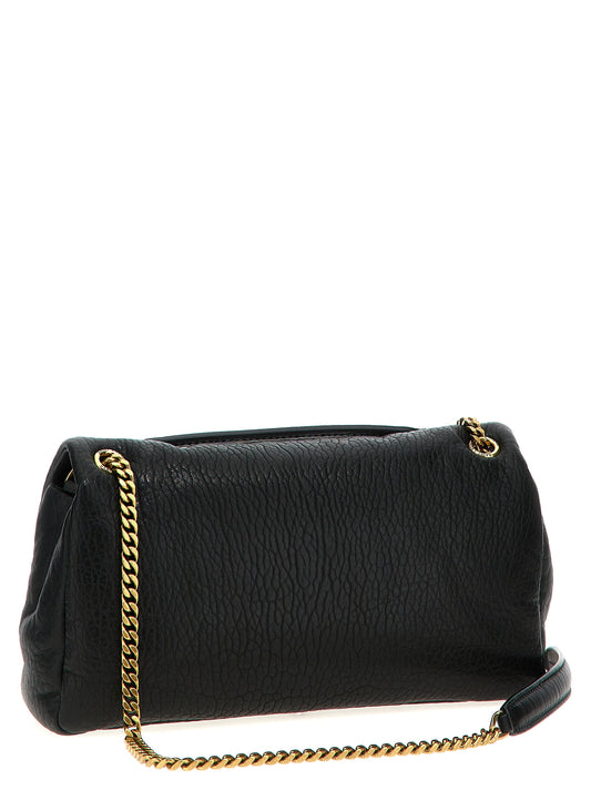 Black Leather Shoulder Bag