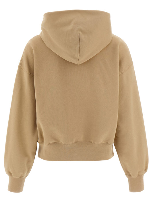 Beige Cotton Hoodie