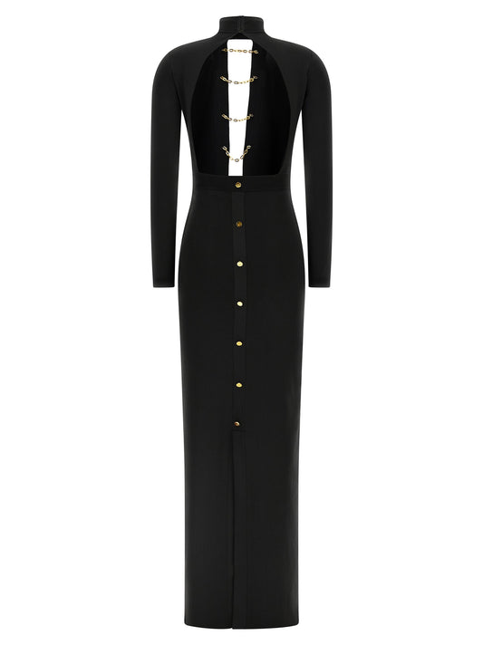 Black Viscose Long Dress