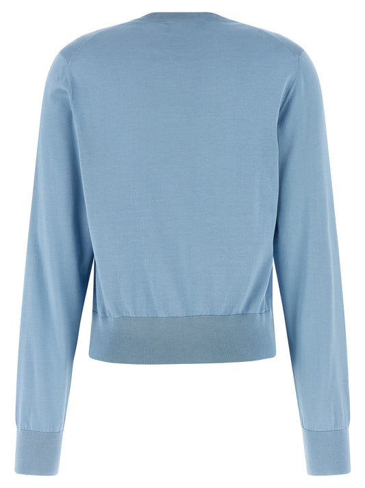 Blue Silk Cardigan