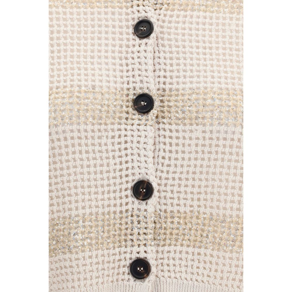 Beige Cotton Cardigan