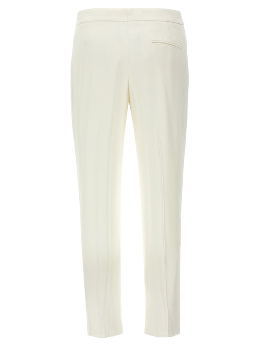 White Viscose Casual Pants