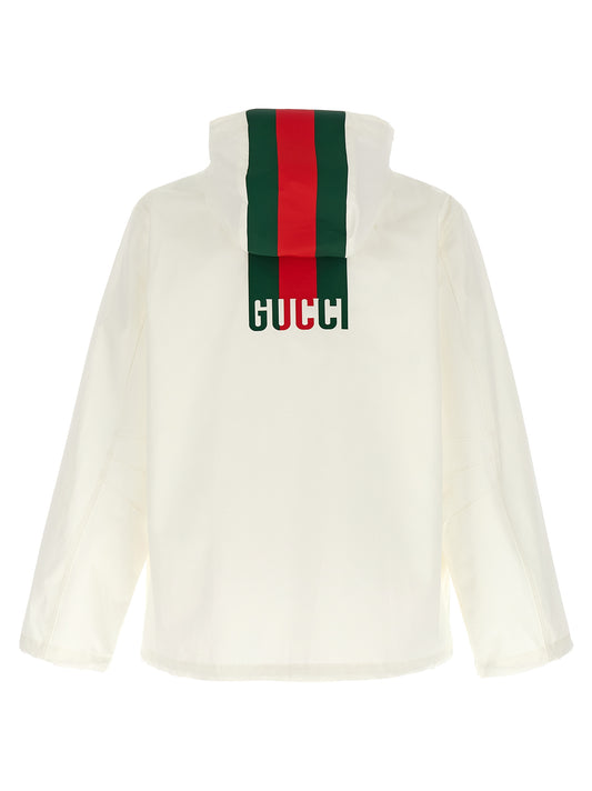 White Cotton Shell Jacket