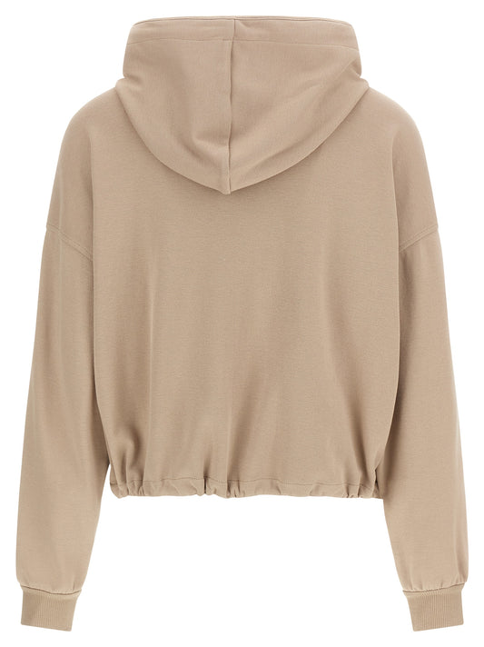 Beige Cotton Hoodie