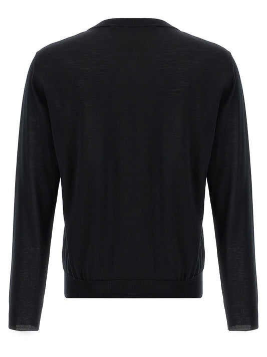 Black Virgin Wool Cardigan