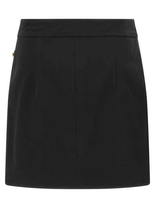 Black Cotton Long Skirt
