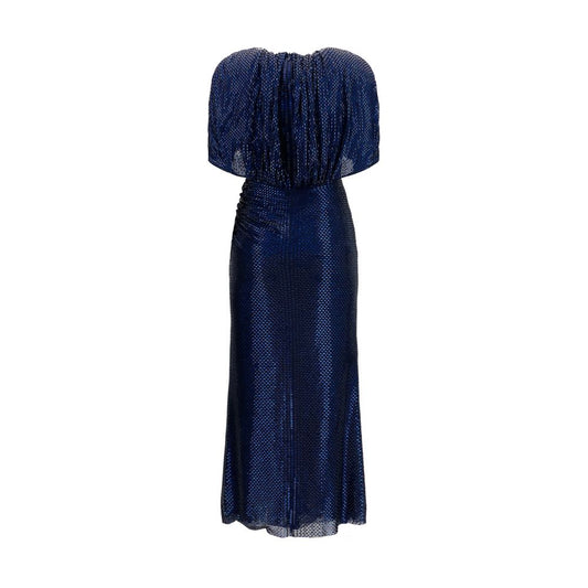 Blue Polyester Cocktail Dress