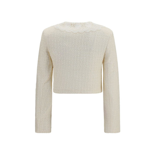 Beige Polyester Full-Length Jacket