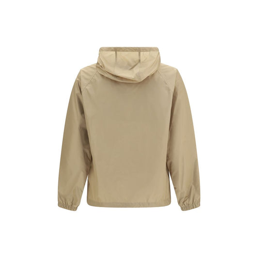 Beige Nylon Shell Jacket