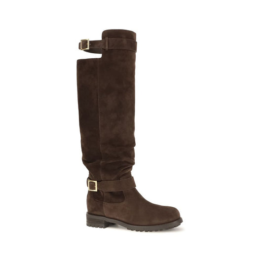 Brown Calf Leather Bos Taurus Lace-Up Boots