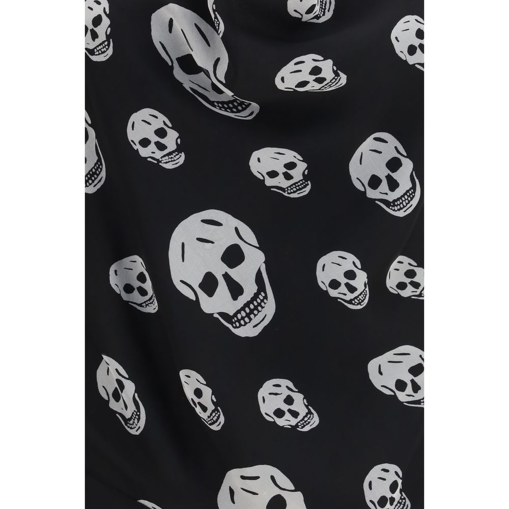 Black Silk Sleeveles T-Shirt