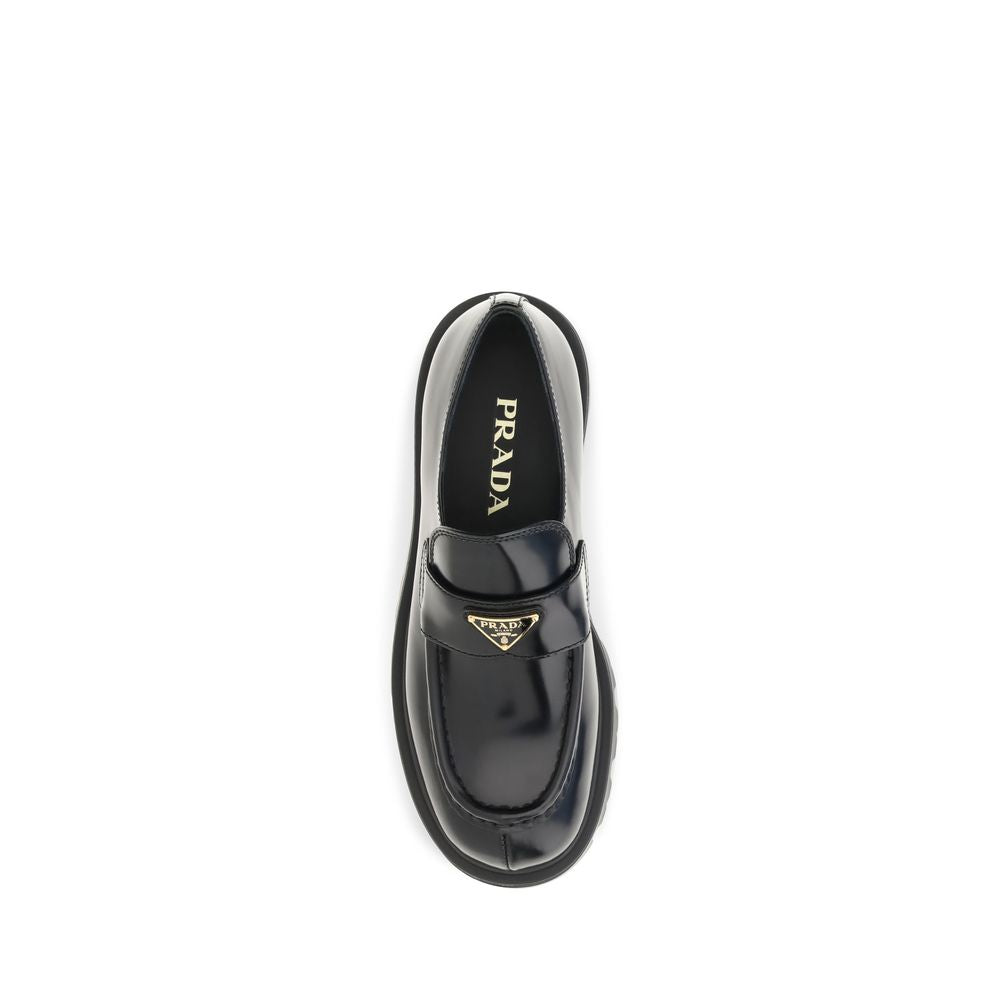 Black Calf Leather Bos Taurus Slip-On Loafers