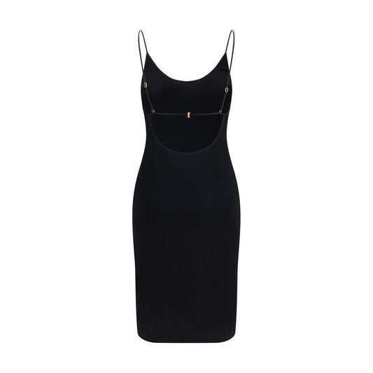 Black Viscose Casual Dress