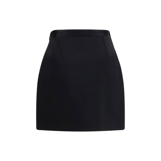 Black Wool Oves Aries Mini Skirt