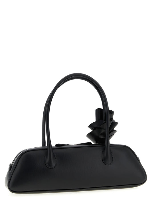 Black Calfskin Shoulder Bag