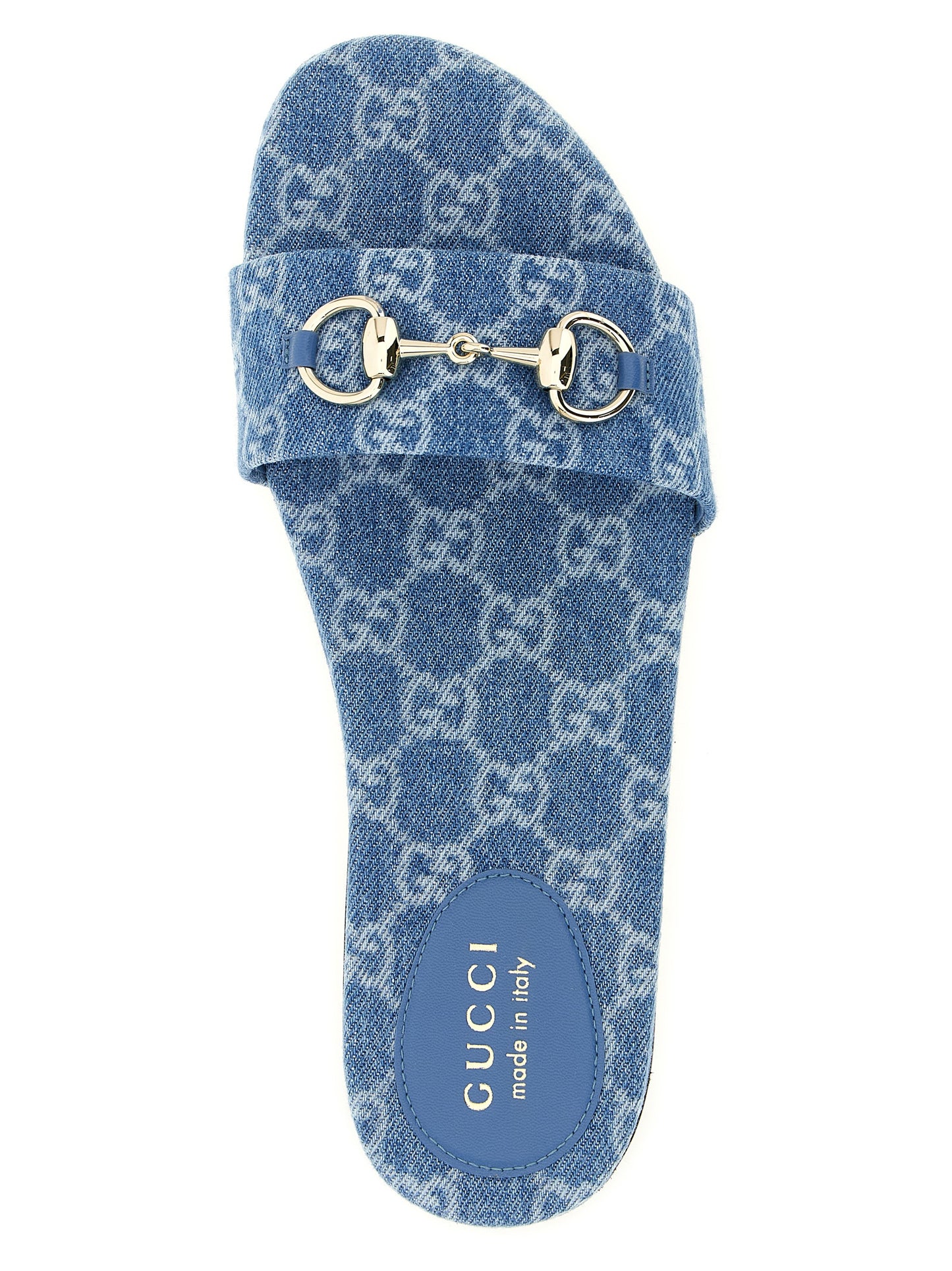 Blue Cotton Slides