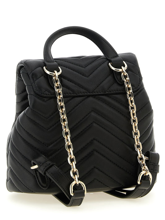 Black Lamb Leather Backpack