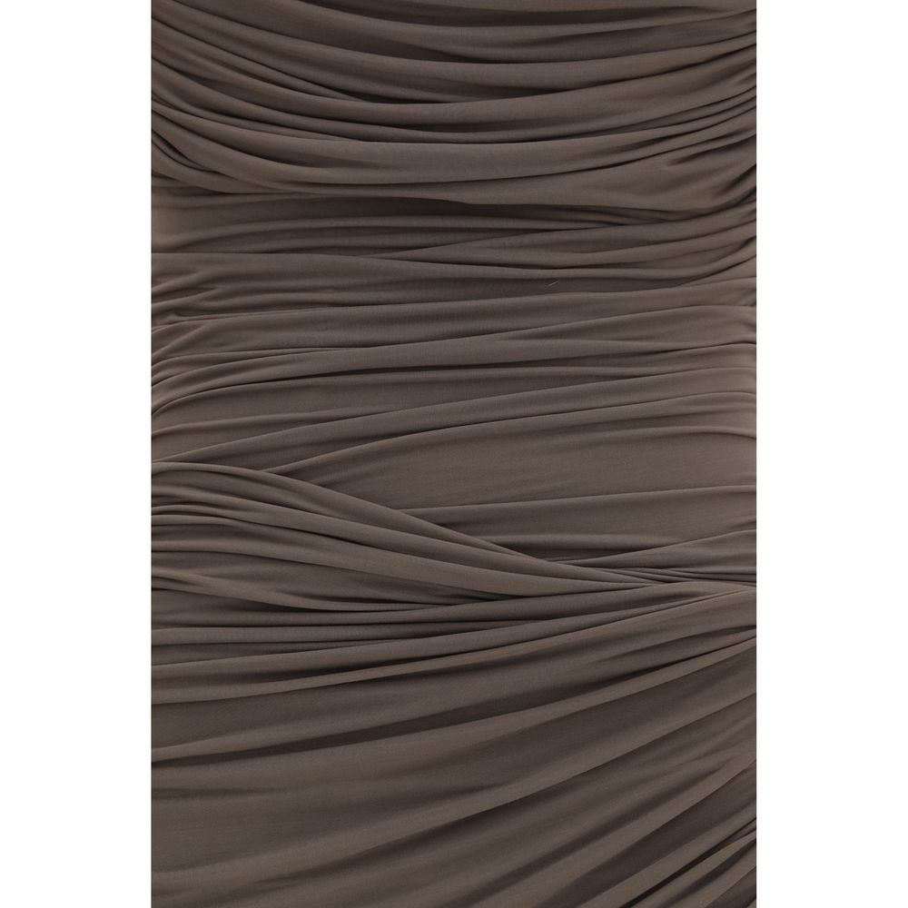 Brown Copper Cocktail Dress