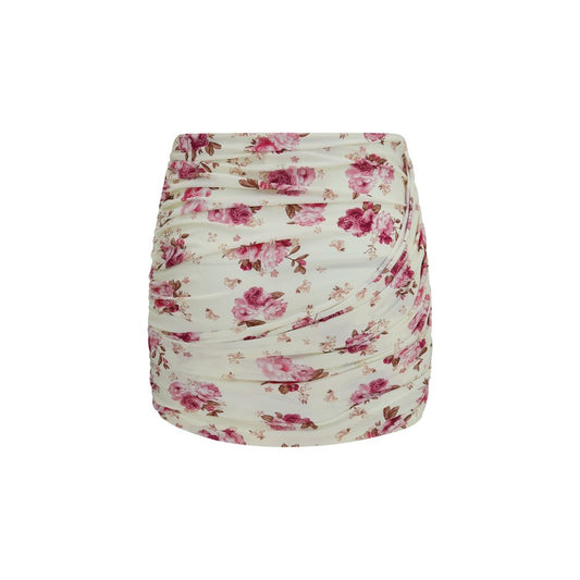 Beige Polyamide Mini Skirt