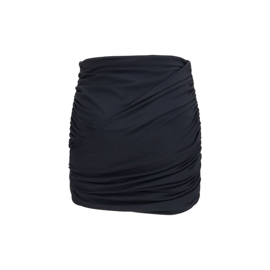 Black Polyamide Mini Skirt