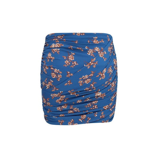 Blue Polyamide Mini Skirt