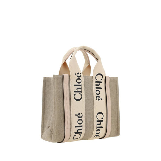 Brown Linen Handbag