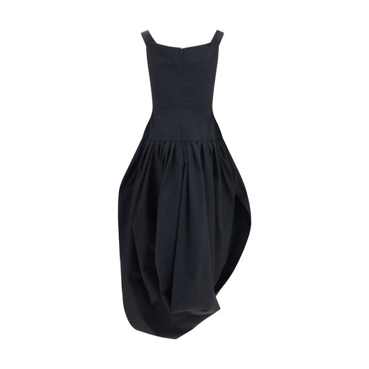 Black Polyester Casual Dress