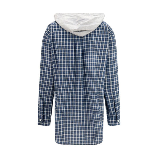 Blue Cotton Pattern Shirt