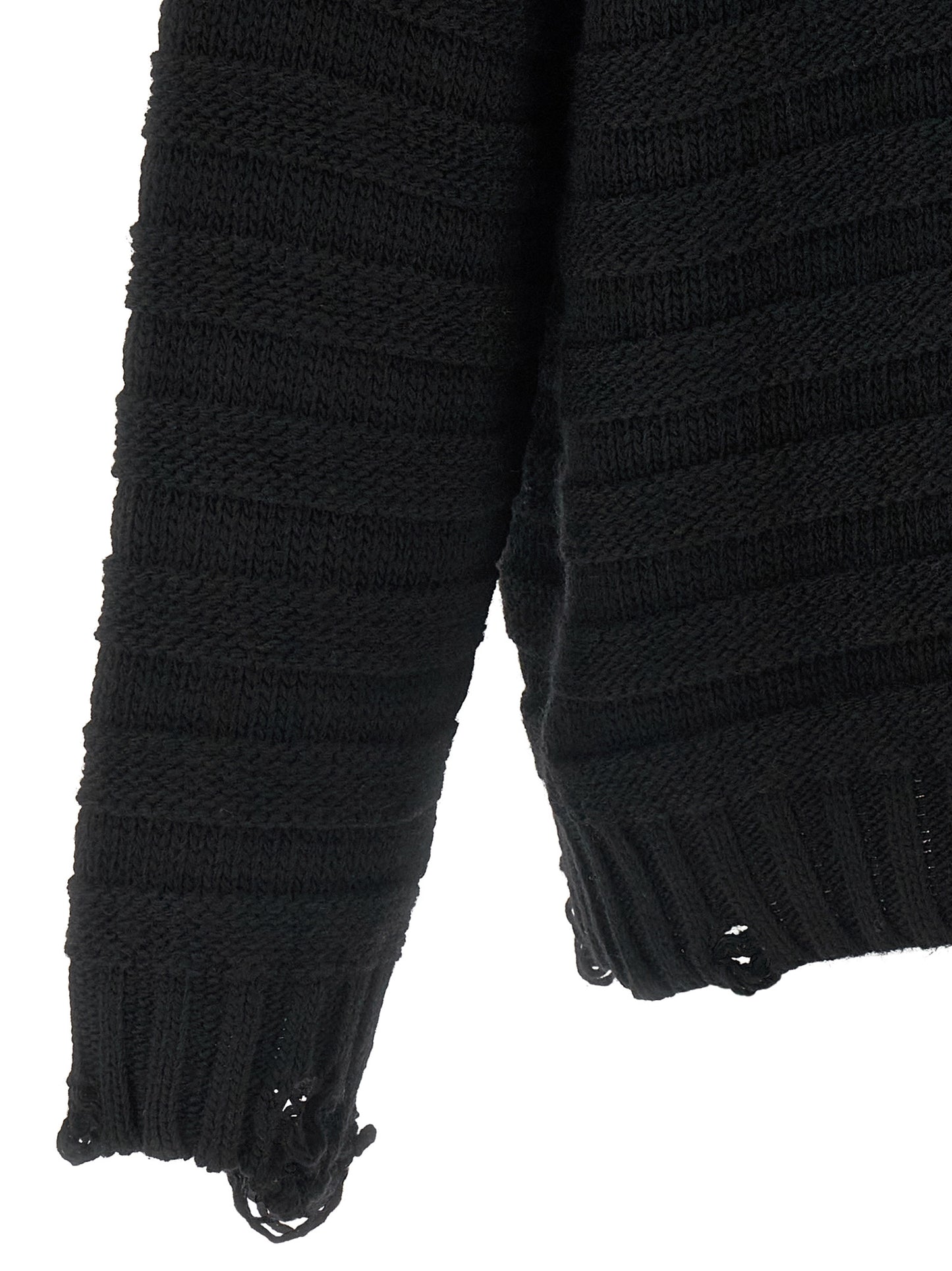 Black Virgin Wool Cardigan